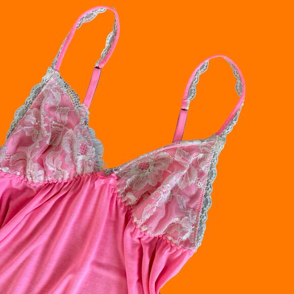00's vintage pink lace lingerie y2k babydoll MEDIUM victoria's secret - Picture 2 of 8
